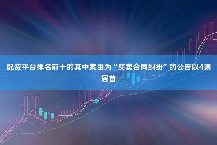 配资平台排名前十的其中案由为“买卖合同纠纷”的公告以4则居首